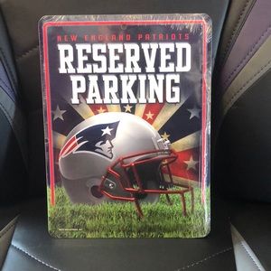 NEW New England Patriots Reserved Parking Tin Sign